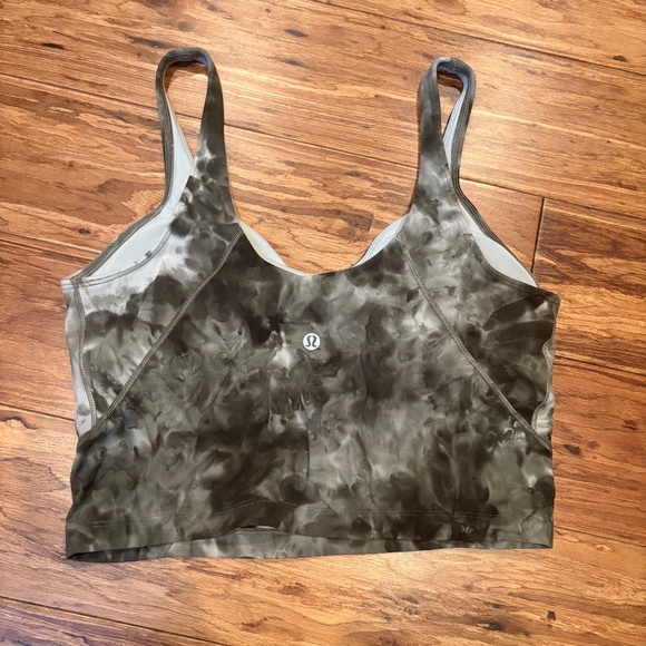 lululemon like new align cropped cami tank top size 10 like new with pads - Picture 2 of 3